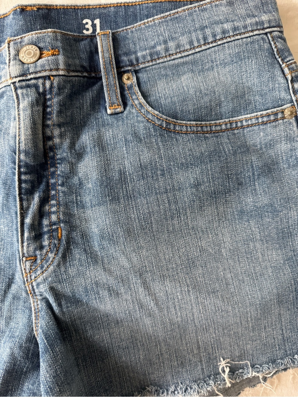 J.Crew Mid Rise Cut-Off Jean Shorts - Picture 2 of 4
